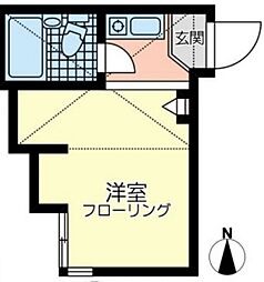 サクセス川崎 ワンルームの間取図画像