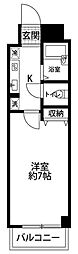 ワイズハウス 5階1Kの間取り