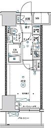 フェルクルールプレスト青戸 1Kの間取図画像