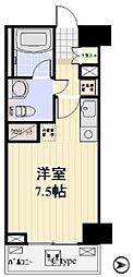プロスペクト日本橋本町 ワンルームの間取図画像