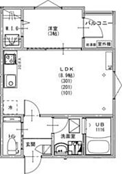 KEIAI RESIDENCE 我孫子III 1LDKの間取図画像