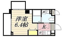 レスポワール多摩川 1Kの間取図画像