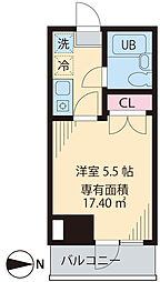 ベイステート安間 1Kの間取図画像