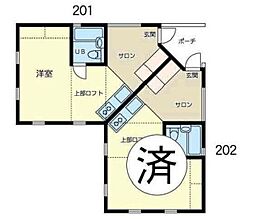 Ｏ・Ｆ 2階ワンルームの間取り