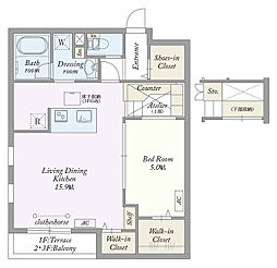 My Style vintage 平井 1LDKの間取図画像
