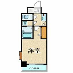 JR山手線 浜松町駅 徒歩9分の賃貸マンション 5階1Kの間取り