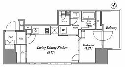 MARKS横浜戸部 1LDKの間取図画像