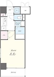 Ｌａ Ｋｏｎｔｅｓｓａ 6階1Kの間取り