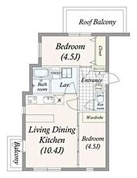 ＧＲＡＮ ＰＡＳＥＯ 池尻大橋 3階2LDKの間取り