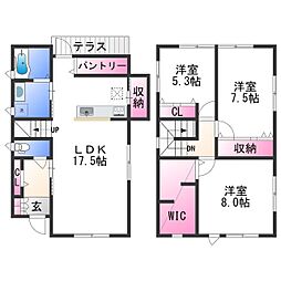 Cube 7 1階3LDKの間取り