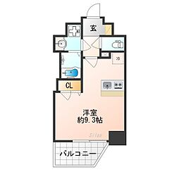 阪急京都本線 西京極駅 徒歩14分の賃貸マンション 2階1Kの間取り