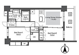 コンフォリア成増グリーンサイド 2LDKの間取図画像