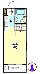 ドミールＫＡＮＡＺＡＷＡ 3階1Kの間取り
