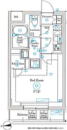 MINDお花茶屋 1Kの間取図画像