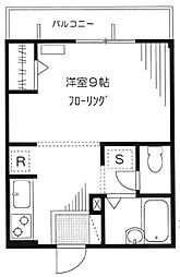 Neue Burg東十条 2階ワンルームの間取り