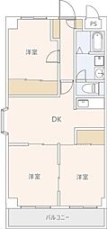第5千代田マンション 3DKの間取図画像