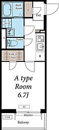 リブリ・MORE2nd 1Kの間取図画像