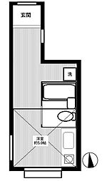 F-style十条 2階ワンルームの間取り