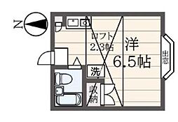 シエナ 1階ワンルームの間取り