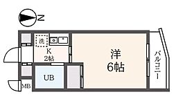 メゾン宮崎台 1Kの間取図画像