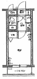 クレッセント中野富士見町 4階1Kの間取り