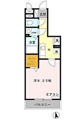 メゾン・ソレイユ 1Kの間取図画像
