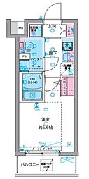 GENOVIA天王台 1階1Kの間取り