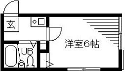 ヒルサイド山手 1Kの間取図画像