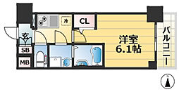 JR山陽本線 和田岬駅 徒歩10分の賃貸マンション 7階1Kの間取り