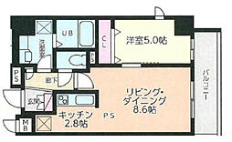 メゾン・プティシエル 1LDKの間取図画像