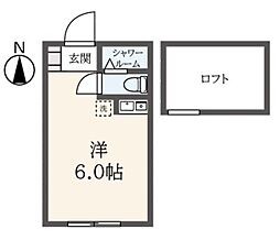 アーヴェル桜ケ丘 ワンルームの間取図画像