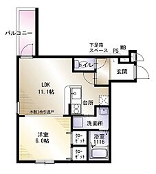 ALLEVIARE 1LDKの間取図画像