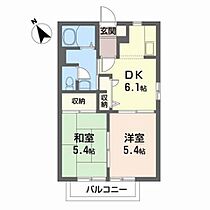 ガーデンコートＡ 105 ｜ 福島県福島市瀬上町字御蔵場8-6（賃貸アパート2DK・2階・40.50㎡） その2