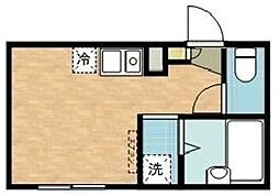 東急大井町線 荏原町駅 徒歩2分の賃貸マンション 1階ワンルームの間取り