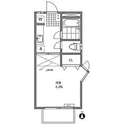 アミアン・イズミ 1Kの間取図画像