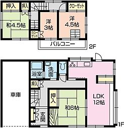 根小屋貸家 4LDKの間取り