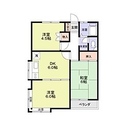ウィスラー・ビレッジA 3DKの間取図画像