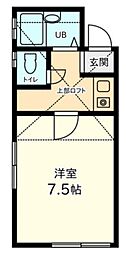ウィステリア六角橋 ワンルームの間取図画像