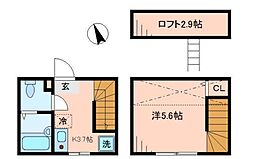 バーミープレイス喜多見II 1階1Kの間取り