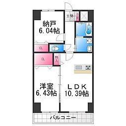 堺市北区新金岡町1丁マンション 1SLDKの間取図画像