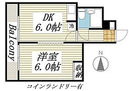 レジダンスイン・三軒茶屋 1DKの間取図画像