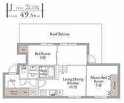 LiveFlat西荻窪 3階2LDKの間取り