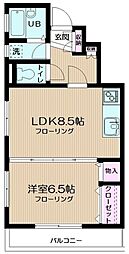 プランドール 1階1LDKの間取り