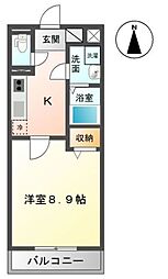 サンクレスト 1Kの間取図画像