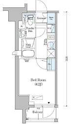 京急本線 新馬場駅 徒歩3分の賃貸マンション 6階1Kの間取り