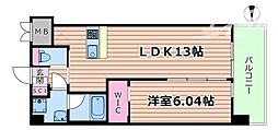 プレジオ梅田 1LDKの間取図画像