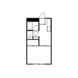 パストラルハウスC 1Kの間取図画像