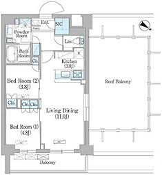 間取図画像 2LDK