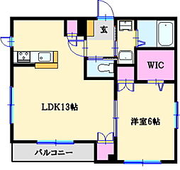 Eハウス 1LDKの間取図画像