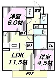 ソレイユ・i 2LDKの間取図画像